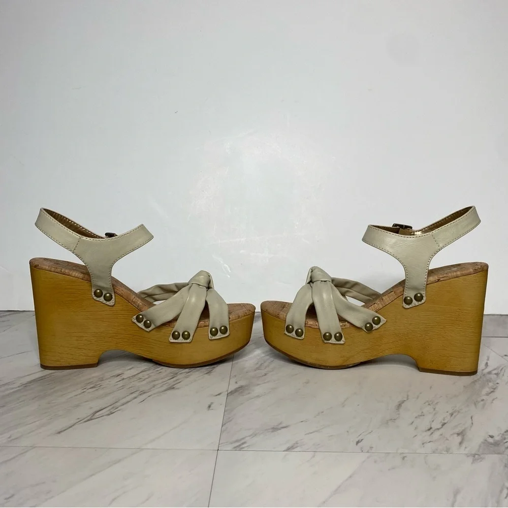Kork Ease Dawson Platform Wedge Faux Leather Sandal 7M